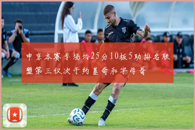 申京本赛季场均25分10板5助排名联盟第三仅次于约基奇和字母哥